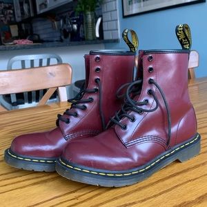 Burgundy Doc Martens size 8